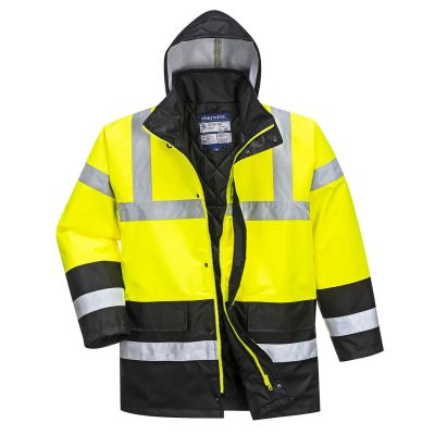 S466 Hi-Vis Contrast Winter Traffic Jacket  Yellow/Black XS Regular