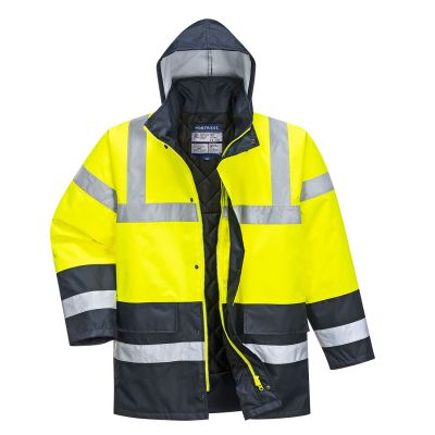 S466 Hi-Vis Contrast Winter Traffic Jacket  Yellow L Regular