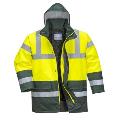 S466 Hi-Vis Contrast Winter Traffic Jacket  Yellow/Green L Regular