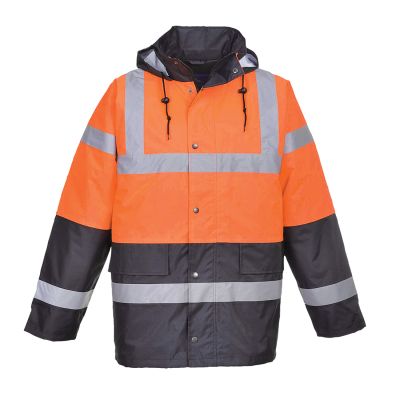 S467 Hi-Vis Contrast Winter Traffic Jacket  Orange 4XL Regular