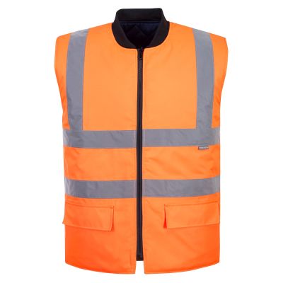 S469 Hi-Vis Reversible Bodywarmer Orange 5XL Regular