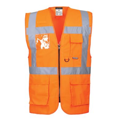 S476 Berlin Hi-Vis Executive Vest  Orange 5XL Regular