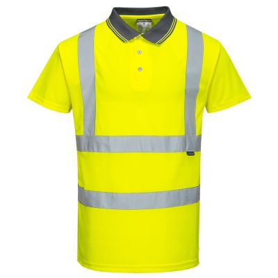 S477 Hi-Vis Polo Shirt S/S  Yellow 5XL Regular