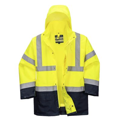 S766 Hi-Vis 5-in-1 Contrast Essential Jacket  Yellow/Navy 4XL Regular