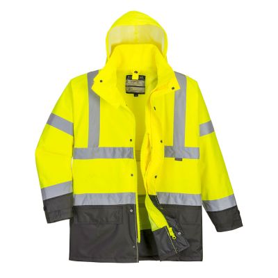 S768 Hi-Vis 5-in-1 Contrast Executive Jacket  Yellow/Grey S Regular