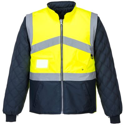 S769 Hi-Vis Breathable 2-in-1 Contrast Reversible Jacket  Yellow/Navy L Regular