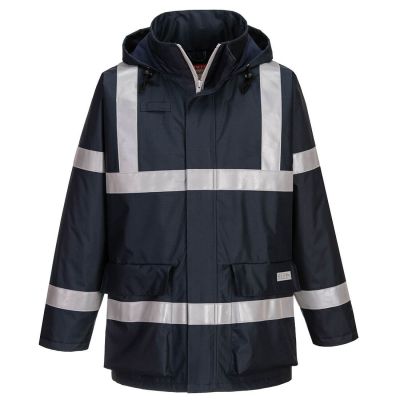 S785 Bizflame Rain Anti-Static FR Jacket Navy L Regular