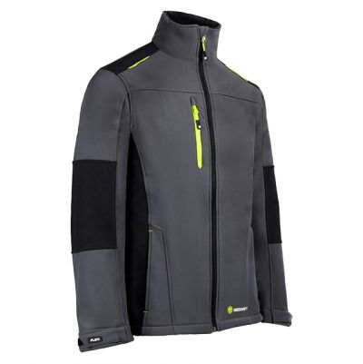 FLEX SOFTSHELL JACKET  TWO-TONE GY BL 5XL