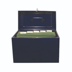 CATHEDRAL FSCAP METAL FILE BOX BLUE