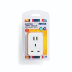 EUROPEAN USB TRAVEL ADAPTOR PK3