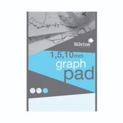 SILVINE GRAPH PAD 1/5/10 50SHTS A4