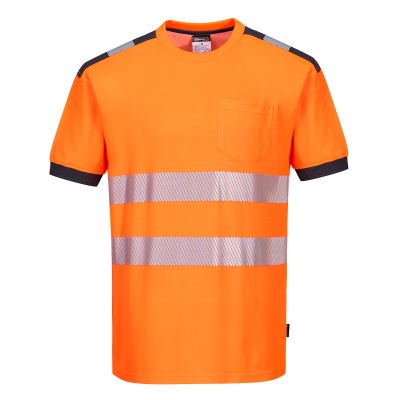 T181 PW3 Hi-Vis Cotton Comfort T-Shirt S/S  Orange/Grey M Regular