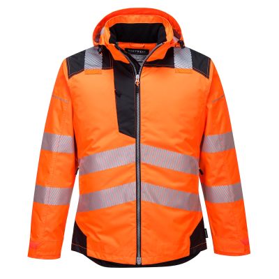 T400 PW3 Hi-Vis Winter Jacket  Orange/Black L Regular