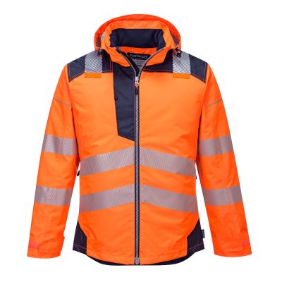 T400 PW3 Hi-Vis Winter Jacket  Orange/Navy 4XL Regular