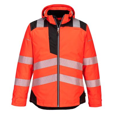 T400 PW3 Hi-Vis Winter Jacket  Red/Black L Regular