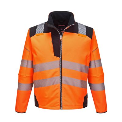 T402 PW3 Hi-Vis Softshell (3L) Orange/Black XS Regular