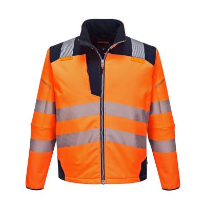 T402 PW3 Hi-Vis Softshell (3L) Orange/Navy 4XL Regular