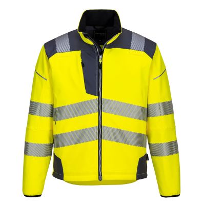 T402 PW3 Hi-Vis Softshell (3L) Yellow/Grey L Regular