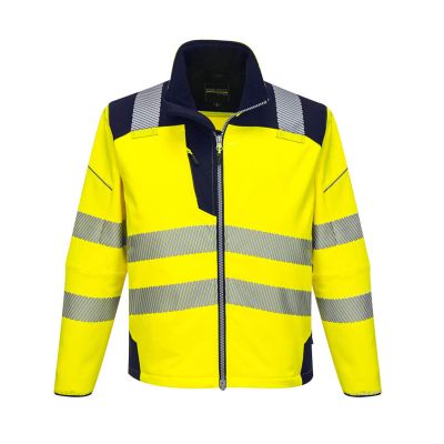 T402 PW3 Hi-Vis Softshell (3L) Yellow/Navy XS Regular