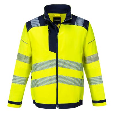 T500 PW3 Hi-Vis Work Jacket Yellow/Navy S Regular