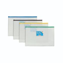 SUNDRY ZIP BAGS PLASTIC CLR A4 PK12