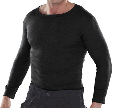 THERMAL VEST L/S BLACK XXL