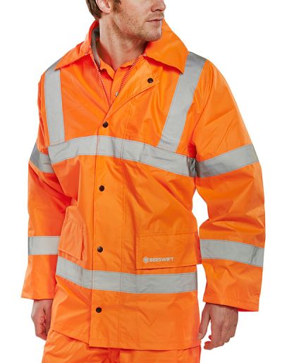 L/WT ORANGE EN ISO 20471 JKT 5XL