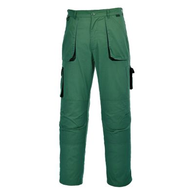 TX11 Portwest Texo Contrast Trousers Bottle Green L Regular