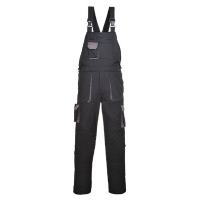 TX12 Portwest Texo Contrast Bib and Brace Black XS Regular