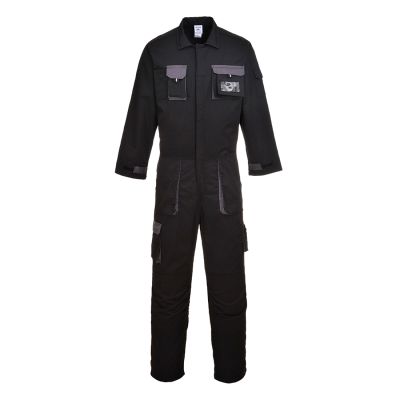 TX15 Portwest Texo Contrast Coverall Black M Regular