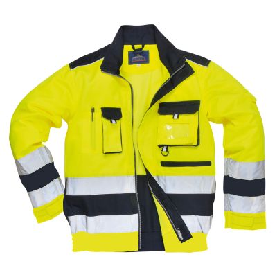 TX50 Lille Hi-Vis Contrast Bomber Jacket Yellow/Navy L R