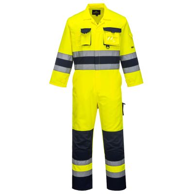 TX55 Nantes Hi-Vis Contrast Work Coverall Yellow/Navy L Regular