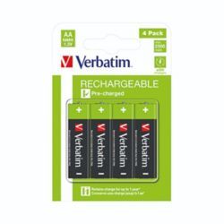 VERBATIM AA RCHB BATTERIES PK4