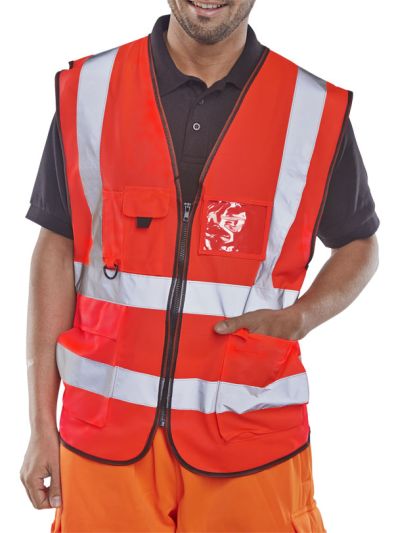 EXECUTIVE VEST RED LGE