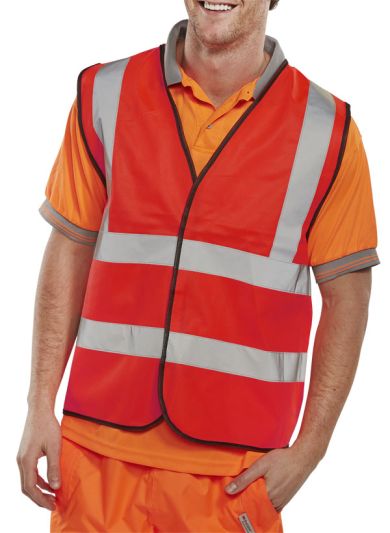 BSEEN EN ISO 20471 VEST RED 3XL